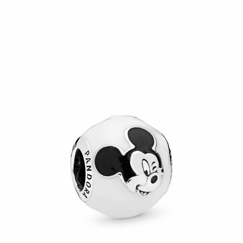 Talismane Pandora Disney Expressive Mickey Argint/Negrii/Albi (AvP01nLj)